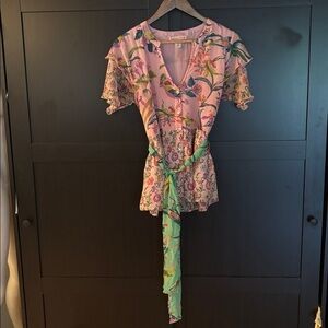 Banjanan Multicolor Floral silk blouse